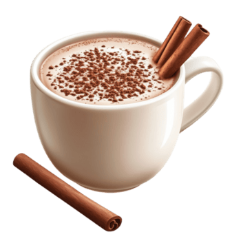 Schokolade trinken mit Zimt Stöcke png