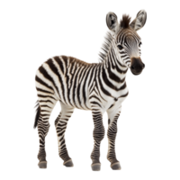 Juvenile Zebra Isolated Against a transparent Background png