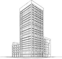 illustration of a black building silhouette vector