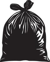 Garbage Bag icon black illustration vector