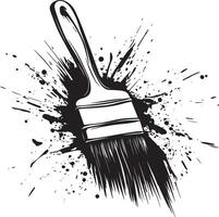Paintbrush outline black illustration vector