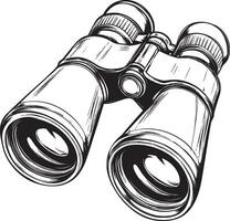 illustration of a black binoculars icon vector