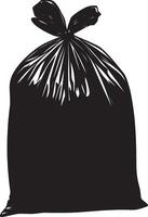 Garbage Bag simple silhouette black illustration vector
