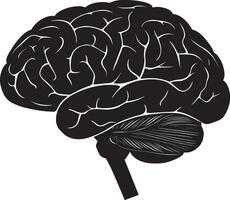 Monochrome brain shape design vector