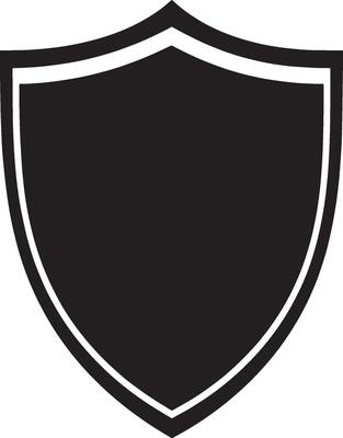 Shield icon black illustration