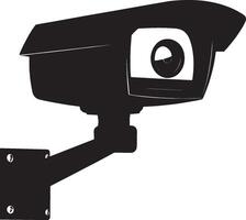 Minimalist black silhouette of a security camera icon. vector