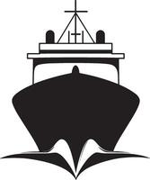 Logistic ship icon black illustration vector