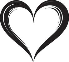 Monochrome heart outline icon design vector