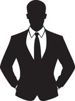 silhouette of a man in a suit and tie vector