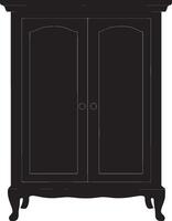 Cabinet simple silhouette black illustration vector