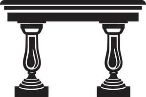 Console Table icon black illustration vector