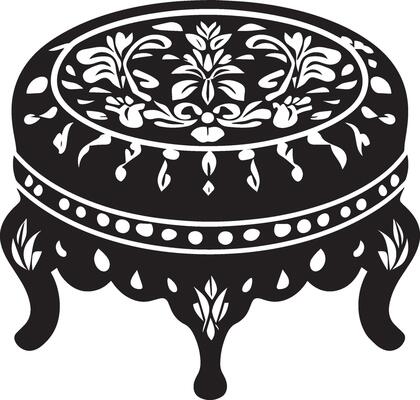 Monochrome ottoman symbol design
