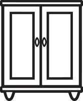 Cabinet icon in black style. vector