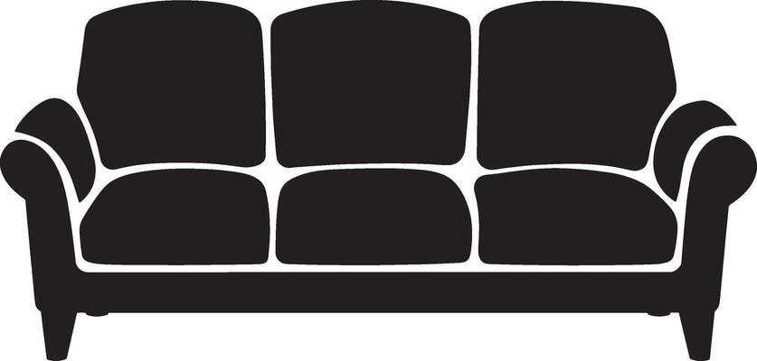 Sofa icon black illustration