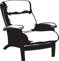 Black ottoman icon in minimalist design. vector