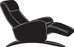 Recliner icon black illustration vector