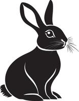 Rabbit icon in black outline style. vector