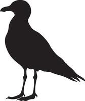 Seagull simple silhouette black illustration vector