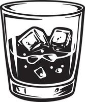 Whiskey icon in black style. vector