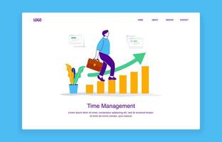 Man Walking on a Bar Chart Display vector