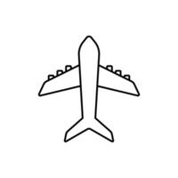 plane icon design line style vector