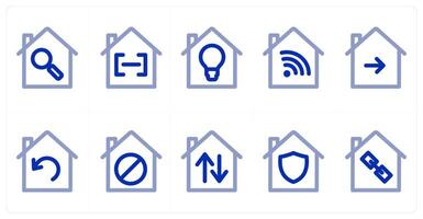 A set of 10 home icons as home search, home, home idea, home wifi vector