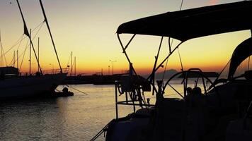 Holiday Concept Yachts in Marine in the Morning Sun video