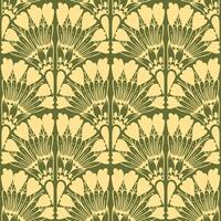 A pattern with yellow and green leaves vector