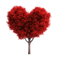 Poster for a Valentine's Day with a Tree and a Heart Against Transparent Background for Romantic Design Projects png