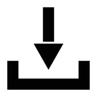 A black arrow pointing down on a white background vector