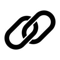 A black and white image of a link vector