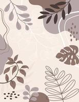 Autumn leaves greeting card or invitation design. vector