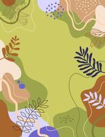 Hand drawn springs design banner frame background. vector