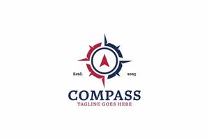 Modern Nautical Compass Logo with Abstract Design Elements for Business and Travel vector