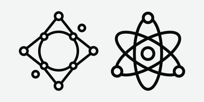 Molecular and Atomic Structure Icon. Atomic and Molecular Structure Illustration. Molecular Icon. vector