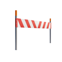A barrier with a red and white stripe png