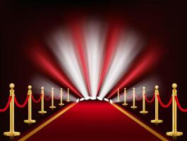 Luxurious Red Carpet Event Setup vector