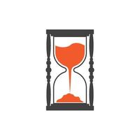 Hourglass timer icon in trendy flat design template vector