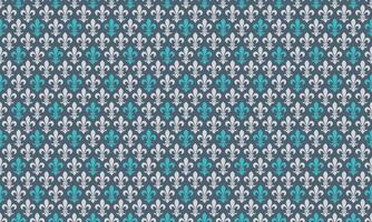 Trendy textile by modern curve. Lilly ornament at clothes grid. Endless pattern to minimal retro. vector