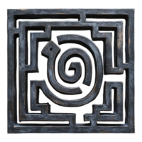 3D rendering labyrinth is set over a transparent background png