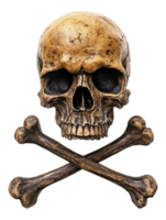pirate skeleton with a skull and crossbones is set against a transparent background png