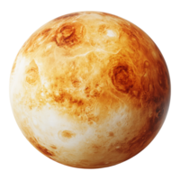 Venus planet is set over a transparent background png