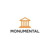 outline of a classical building vector