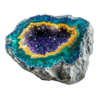 Amethyst Geode over Transparent Background for Gemstone, Crystal, or Natural Design Projects png