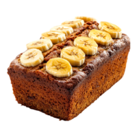 Banana Bread Against Transparent Background for Bakery, Dessert, or Culinary Design Projects png