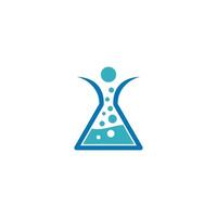 aboratory flask with bubbles inside vector