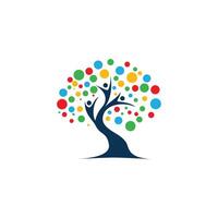 tree with a brown trunk vector