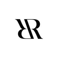overlapping letter 'R's in black on a white vector