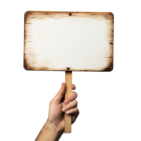 Handheld Blank Sign for Custom Messaging and Display Purposes png
