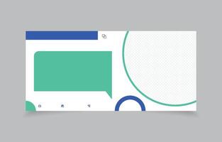 website banner design template with image space for promotion vector